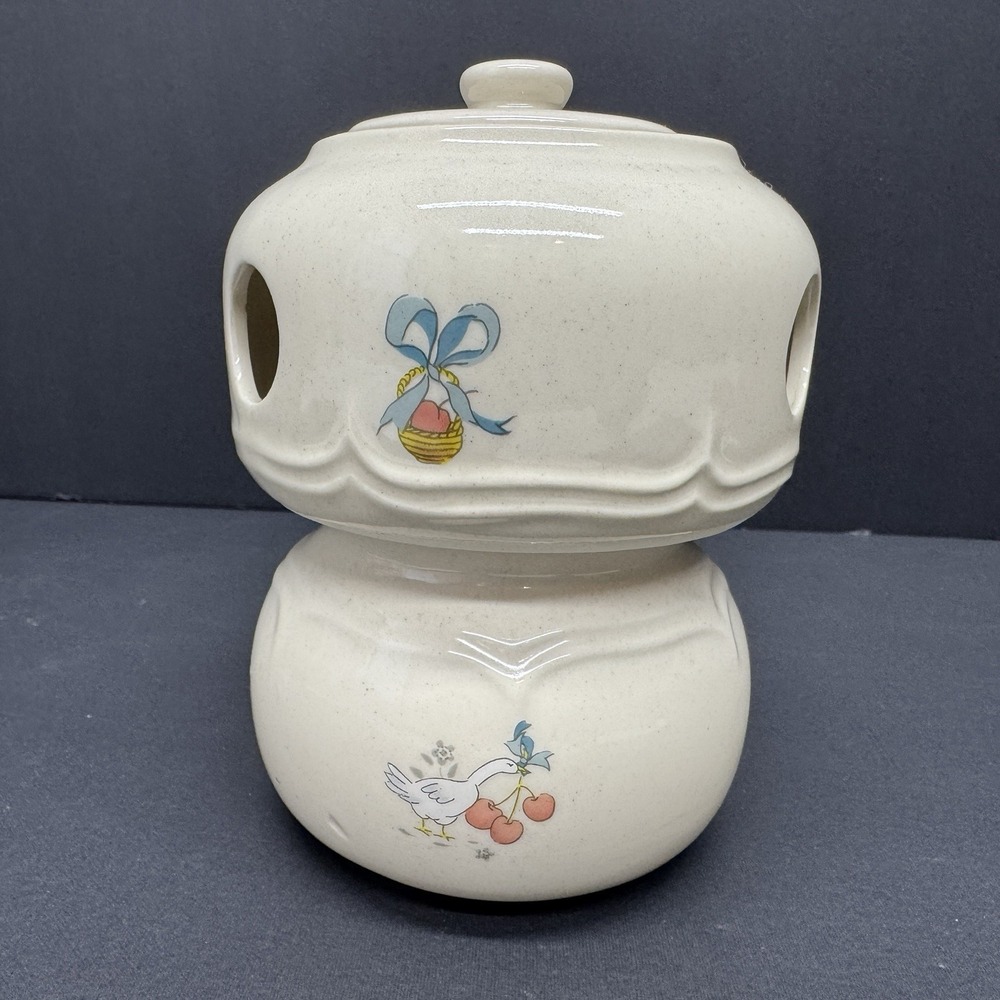 Vintage Marmalade Goose Potpourri Burner Blue Ribbon Cottagecore - Picture 2 of 9
